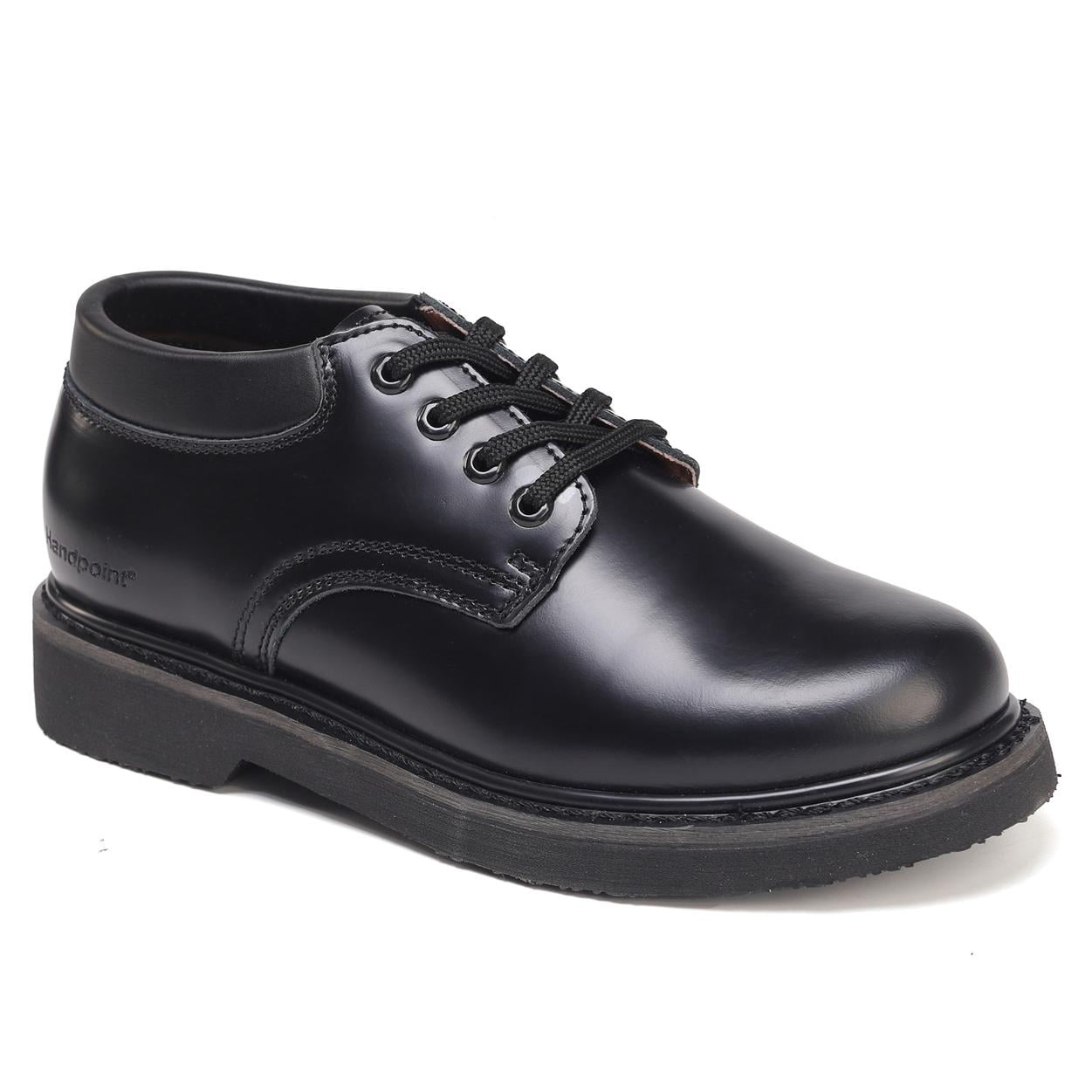 HANDPOINT Black Leather Mens Work Shoes, Waterproof, Breathable