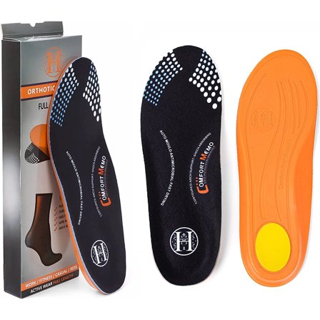 HandPoint Memory Foam Orthotic Shoe Inserts Relieve Heel Pain Anti-Fatigue Shoe Insoles