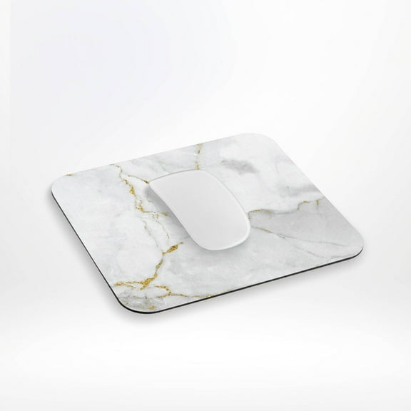 HandStands Deluxe Mouse Mat - White Marble