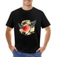 thumbnail image 1 of Handamde Heart Men’s Graphic T-shirt Vintage Short Sleeve Sport Tee Black M, 1 of 5