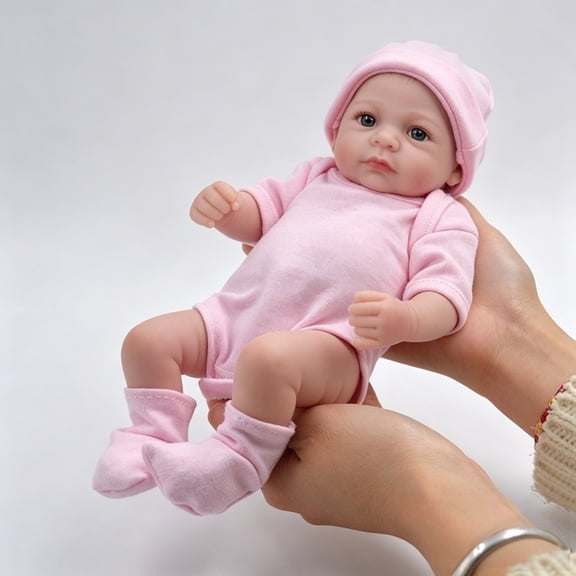 Handamde Mini Reborn Dolls 10inch Baby Girl Doll Newborn Doll Toy Very Small Size Can be Bathed Toy