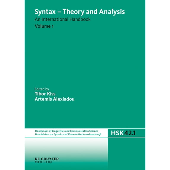 Handbücher Zur Sprach- Und Kommunikation Syntax - Theory and Analysis. Volume 1, Book 42, (Hardcover)