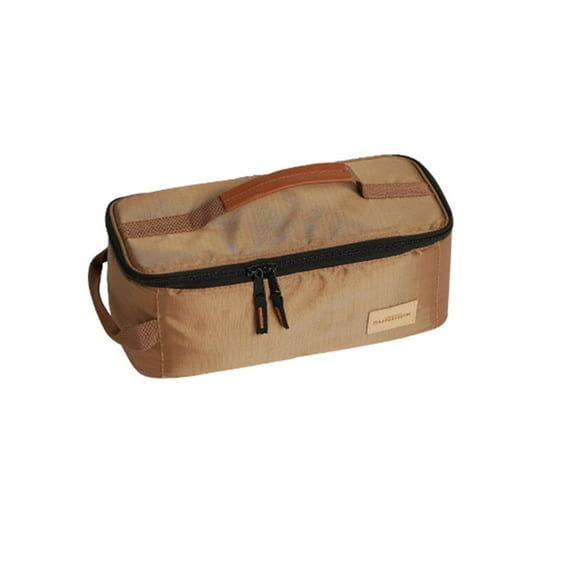 Handbag Camping Cookware Storage Bag Thermal Container Case Tote Oxford Tableware Carry Bag Picnic Bag for Camp BBQ Outdoor Pantry Equipment Khaki