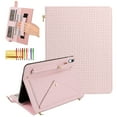 thumbnail image 1 of Handbag Case for iPad 9th/8th/7th Generation 2021/2020/2019 10.2 Inch with Pencil Holder, Folio Stand PU Leather Crossbody Shoulder Hand Strap Card Pockets Magnetic Envelope Wallet Cover,Pink, 1 of 7