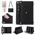 thumbnail image 1 of Handbag Case for iPad Mini 5/4/3/2/1, Flip Folio Stand Crossbody Wallet Case with S Pen Holder & Card Slots Pocket, Hand Strap & Shoulder Strap Shockproof Protective Cover,Black, 1 of 10