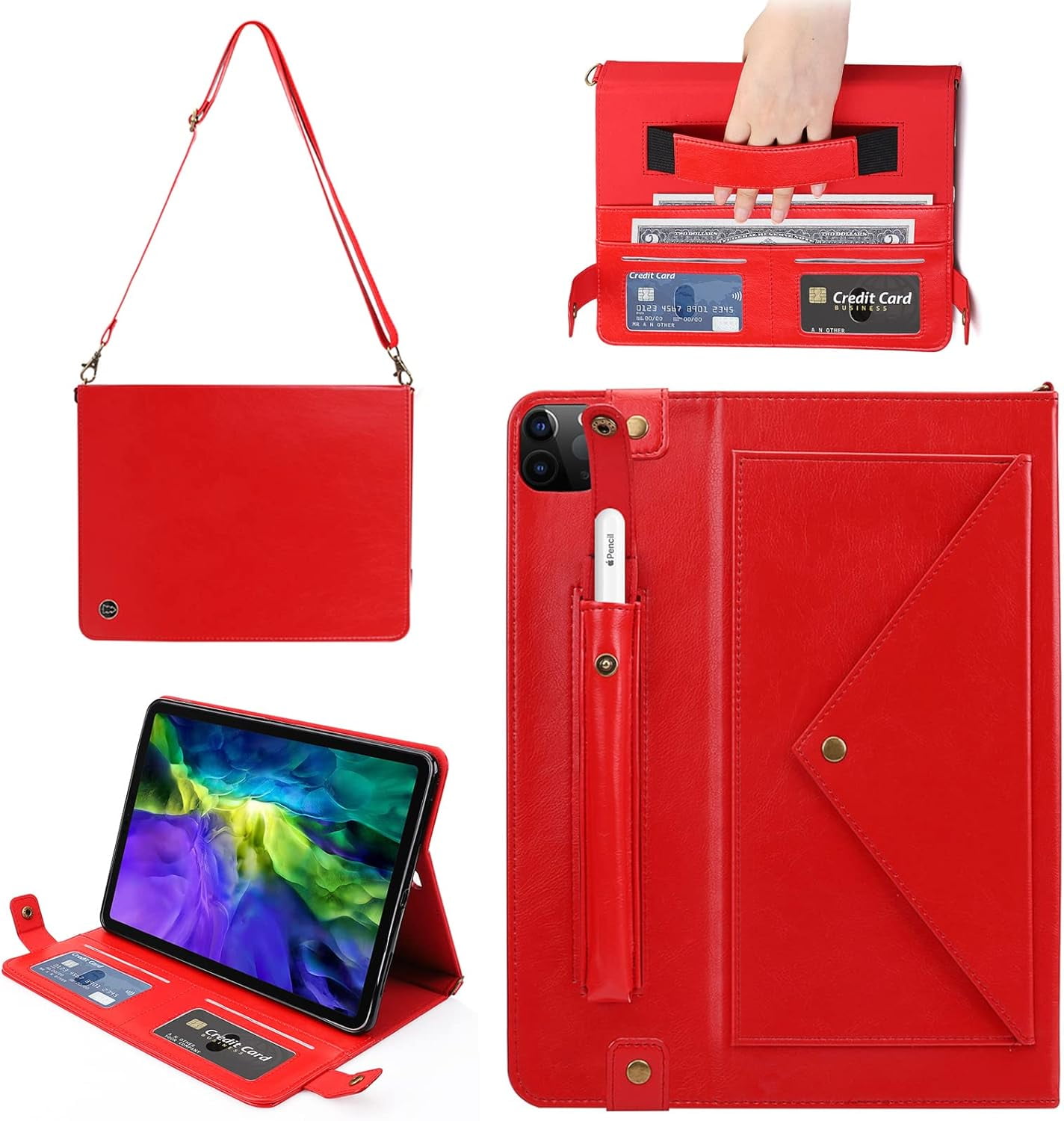 Handbag Case for iPad Pro 11inch M4 2024 5th Gen Folio Stand iPad