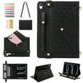 thumbnail image 1 of Handbag Case for iPad mini6/mini 2024, Flip Folio Stand Crossbody Wallet Case with S Pen Holder & Card Slots Pocket, Hand Strap & Shoulder Strap Shockproof Protective Cover,Black, 1 of 10