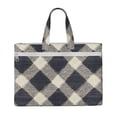 thumbnail image 1 of Handbag File Bag 15×10.6in Large Capacity Double Pocket Designed For Work Travel Travel Shopping Argyle Plaid Lightslategray_4, 1 of 8