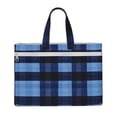 thumbnail image 1 of Handbag File Bag 15×10.6in Large Capacity Double Pocket Designed For Work Travel Travel Shopping Cornflowerblue Buffalo Plaid Check Tartan Scotland_1, 1 of 8