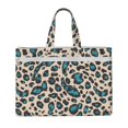 thumbnail image 1 of Handbag File Bag 15×10.6in Large Capacity Double Pocket Designed For Work Travel Travel Shopping Leopard Print Style Paleturquoise_3, 1 of 8