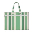 thumbnail image 1 of Handbag File Bag 15×10.6in Large Capacity Double Pocket Designed For Work Travel Travel Shopping Lightgreen Stripe_18292_3, 1 of 8
