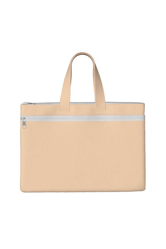 Handbag File Bag 1510.6in Large Capacity Double Pocket Designed For Work Travel Travel Shopping Peach