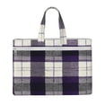 thumbnail image 1 of Handbag File Bag 15×10.6in Large Capacity Double Pocket Designed For Work Travel Travel Shopping Purple Buffalo Plaid Check Tartan Scotland_2, 1 of 8