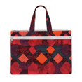 thumbnail image 1 of Handbag File Bag 15×10.6in Large Capacity Double Pocket Designed For Work Travel Travel Shopping Red Colorful Houndstooth Hand-Drawn Sketch_2, 1 of 8