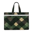 thumbnail image 1 of Handbag File Bag 15×10.6in Large Capacity Double Pocket Designed For Work Travel Travel Shopping Springgreen Buffalo Plaid Check Tartan Scotland_3, 1 of 8