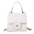 thumbnail image 1 of Handbag Hand Bag Shoulder Bag Chain Strap Diamond Pattern PU Women Purse for Party Travel White Free Size, 1 of 8