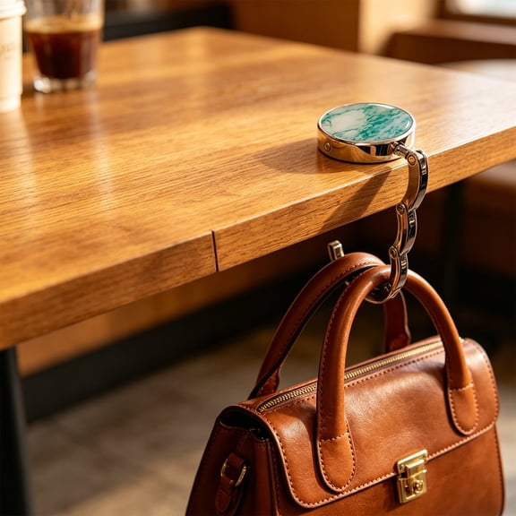 Handbag Hook, Purse Hanger, Swivel Hook for Table, Heavy Duty Metal Foldable Bag Hanger for Desk Counter Restaurant Home Office Use