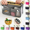 thumbnail image 1 of Handbag Organizer Insert Purse, Travel Bag Liner with Multiple Pockets, Large Capacity Tidy Tote Bag for Women, Versatile Portable Zippered Bag for Handbag, Purse, Travel, Shopping, with Handle, 1 of 3