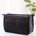 thumbnail image 1 of Handbag Organizer, Large Capacity Travel Insert Purse Liner, Multifunctional Zipper Bag with Pockets Soft Polyester Rectangle Shape, 1 of 2