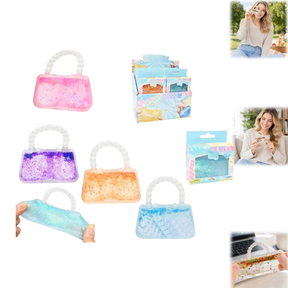 Handbag Shaped Squeeze Toy Cute Bag Design Fidget Play Toy for Holiday Gift & Stress Relief, Random Colors