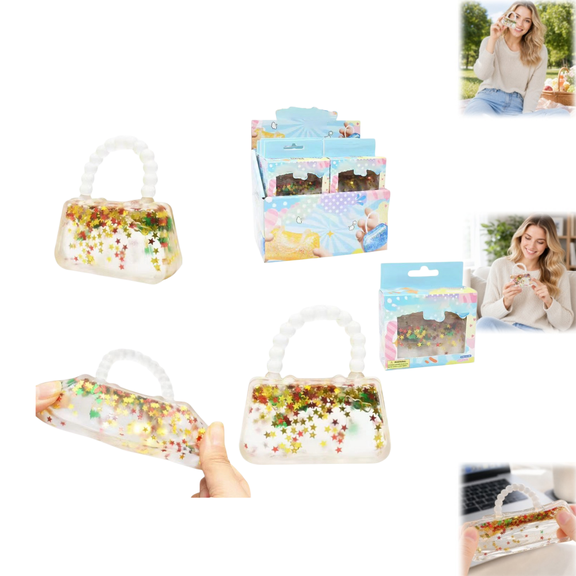 Handbag Shaped Squeeze Toy Cute Bag Design Fidget Play Toy for Holiday Gift & Stress Relief, Random Colors