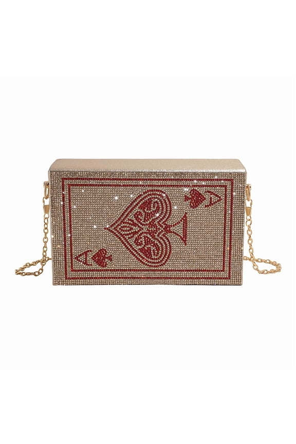 Handbag Shoulder Bag Crossbody Bag for Women Personalized Unique One of a Kind Purses with Diamond-Encrusted Chain Hardware Hard Magnetic Snap Closure Medium Size Adjustable Strap Multiple Compartmen