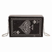 Handbag Shoulder Bag Crossbody Bag for Women Personalized Unique One of a Kind Purses with Diamond-Encrusted Chain Hardware Hard Magnetic Snap Closure Medium Size Adjustable Strap Multiple Compartmen
