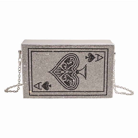 Handbag Shoulder Bag Crossbody Bag for Women Personalized Unique One of a Kind Purses with Diamond-Encrusted Chain Hardware Hard Magnetic Snap Closure Medium Size Adjustable Strap Multiple Compartmen
