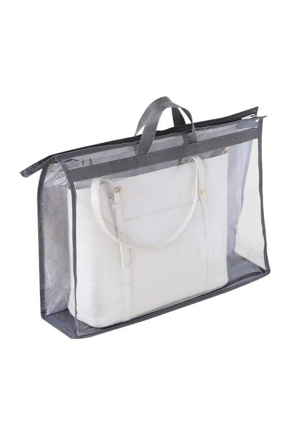 Handbag Storage Bag Organizer - Transparent PVC & Non-Woven Purse Protector Cover - Hanging Closet Storage Case Dust Protection - Set of 5 Sizes (Small-XXL)