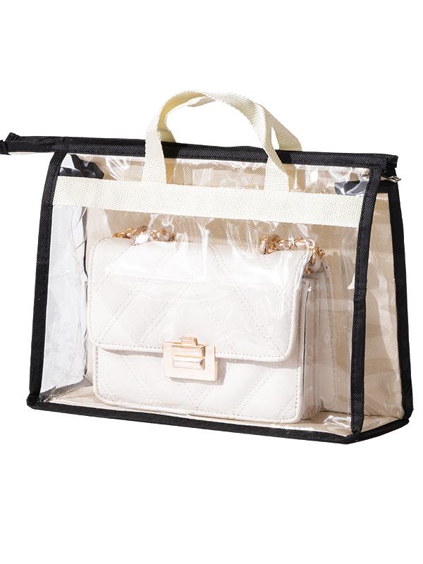 Jongmart Handbag Storage, Handbag Organizer Dust Cover Bag Transparent Anti-Dust Purse Storage Bag for Hanging Closet with Zipper and Handle Space-Saving