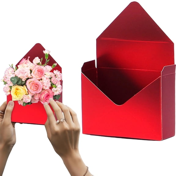Handbag-Style Valentine Envelope Box - Elegant Bouquet Holder for Florists, Proposals & Romantic Gift Presentations