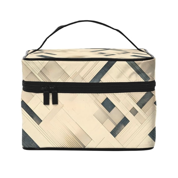 Handbag Travel Bag Cosmetic Bag 9×6.3×6.7in Multi-Function Bag Large Capacity For Camping Travel Family Travel Darkorchid Geometric Lines Hand-Drawn Sketch_4