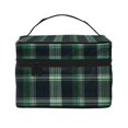 thumbnail image 1 of Handbag Travel Bag Cosmetic Bag 9×6.3×6.7in Multi-Function Bag Large Capacity For Camping Travel Family Travel Green Buffalo Plaid Check Tartan Scotland_1, 1 of 6
