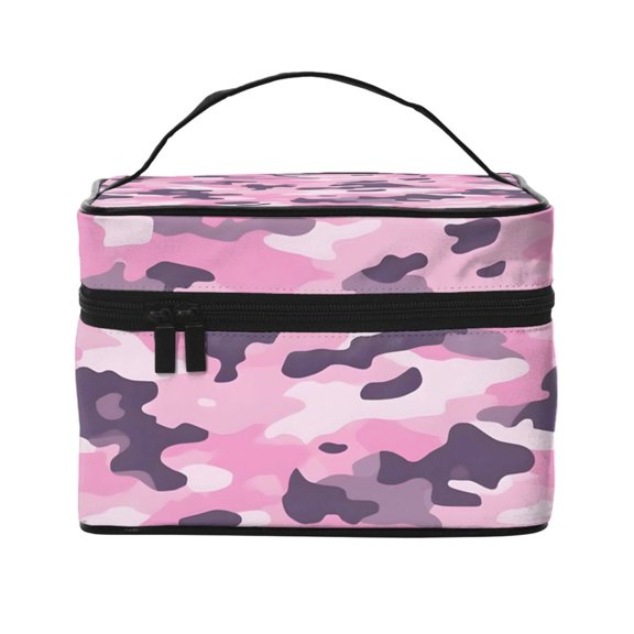 Handbag Travel Bag Cosmetic Bag 96.36.7in Multi-Function Bag Large Capacity For Camping Travel Family Travel Texture Military Camouflage Pattern Abstract Pink_3