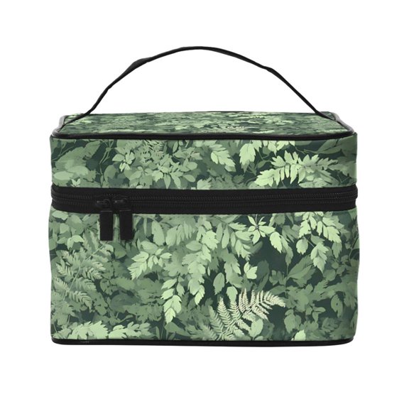 Handbag Travel Bag Cosmetic Bag 96.36.7in Multi-Function Bag Large Capacity For Camping Travel Family Travel Green Leaves