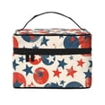 thumbnail image 1 of Handbag Travel Bag Cosmetic Bag 9×6.3×6.7in Multi-Function Bag Large Capacity For Camping Travel Family Travel Independence Day Theme Star (2), 1 of 6