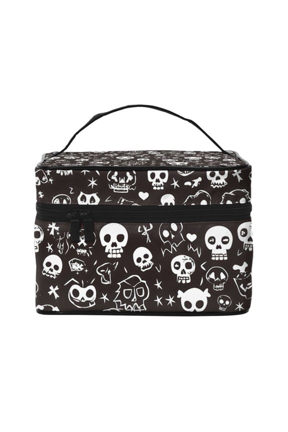 Handbag Travel Bag Cosmetic Bag 96.36.7in Multi-Function Bag Large Capacity For Camping Travel Family Travel Weird Skull Head