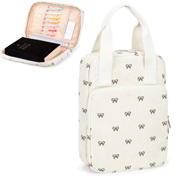 Bible Bag for Women,Bible Carrying Case with Handles,Bible Protective with Zippered Pocket
