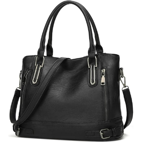 Handbag and Purse for Women Patent Leather Shoulder Bag Crocodile Pattern Top-Handle Satchel Tote Wallet