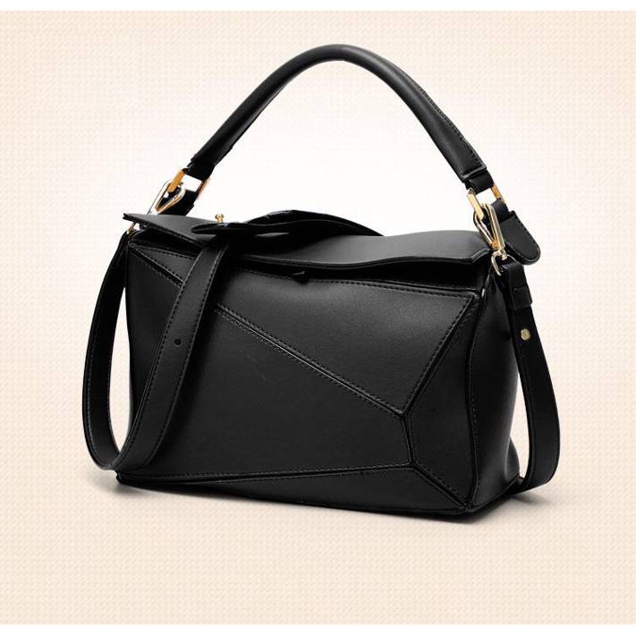 Handbag for Women, GMYLE Leather Puzzle Design Geometric Shoulder Bag Casual Work Gift for Mother Wife Girlfriend Daughter Friends