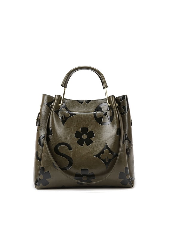 Handbag women's cross-border hot-selling new bag high-end fashion embossed tote bag large-capacity mother bucket bag