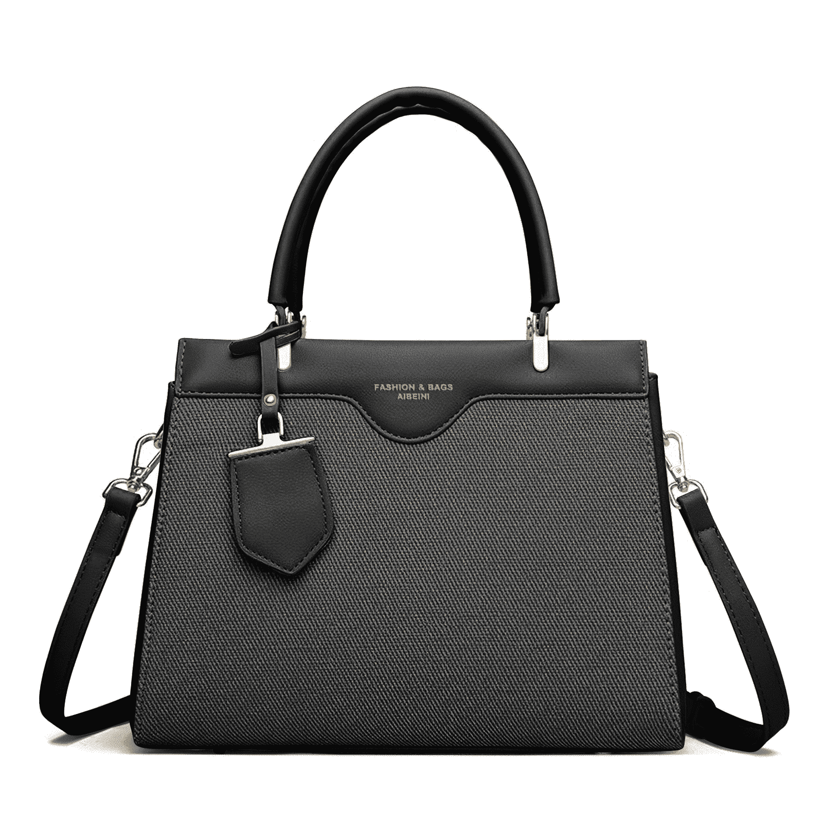 Handbags and Crossbody Purses for Women, Satchel Bags Handle Shoulder Handbags and Purses Pockets PU Leather Handle Bags Leather Tote Bag Purse, Satchel Shoulder Top Bags with Zipper, Black