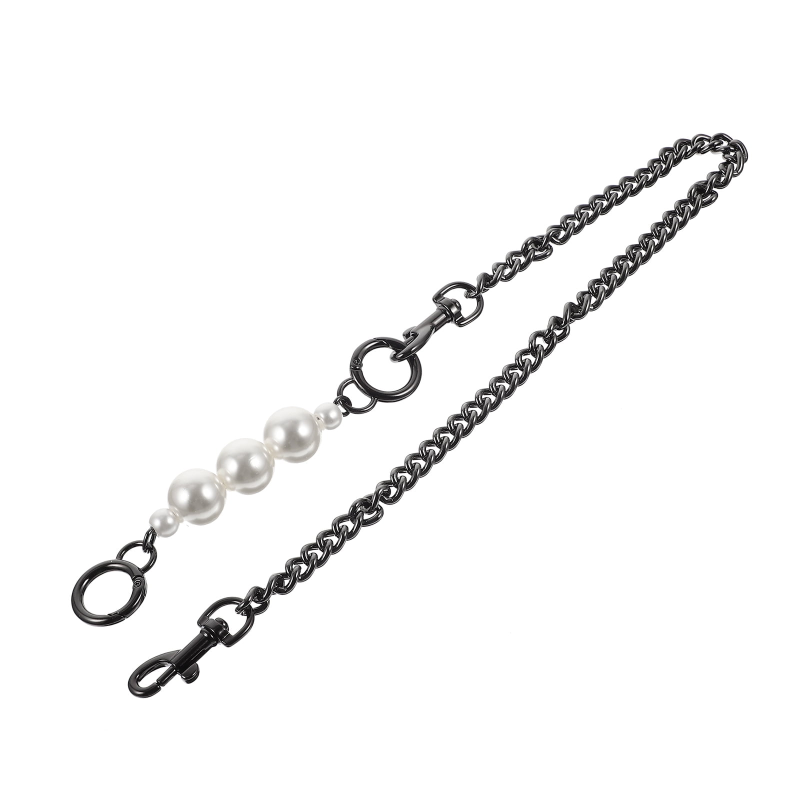 Handbags Silver Purse Wallet Chain DIY Extended Pearl Extension Alloy Miss