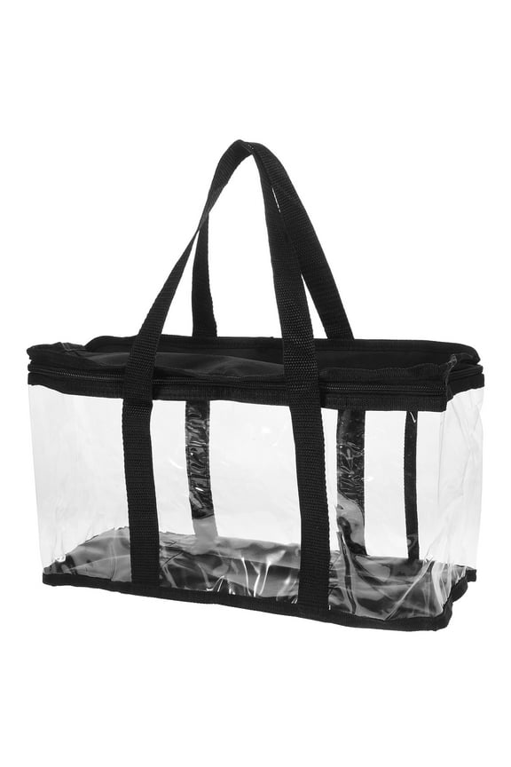Handbags Womens Presents Clear Tote Bag Stadium Clear Stadium Bags for Women Clear Tote Bags Zippered Transparent Pvc Baseball Cap Storage Handbag Small Size Plastic Bag Pvc Oxford Cloth Miss