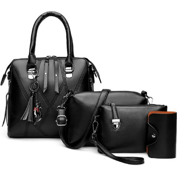 Handbags for Women Fashion Tote Work Bag Shoulder Bag Top Handle Satchel Purse Set 4pcs