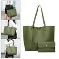 thumbnail image 1 of Handbags for Women, Ladies Handbag Tote Bag Soft PU Leather Large Capacity Womens Top Handle Shoulder Bag Green, 1 of 7