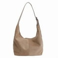 thumbnail image 1 of Handbags for Women, Leather Shoulder Bag For Women Solid Color Simple Commuting Bag (Khaki), 1 of 4