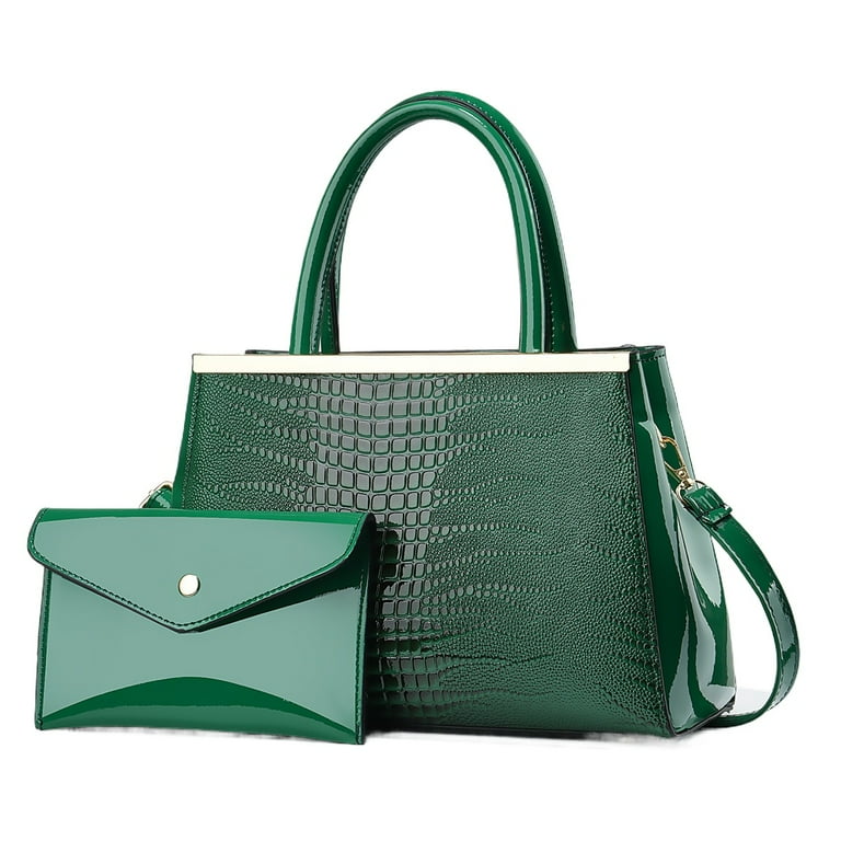 Handbags for Women Purses Vegan Leather Satchels Top Handle Tote Shoulder Bags Designer Crossbody Bag Set 2pcs