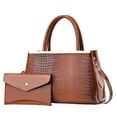 thumbnail image 1 of Handbags for Women Purses Vegan Leather Satchels Top-Handle Tote Shoulder Bags Designer Crossbody Bag Set 2pcs, 1 of 3