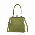 thumbnail image 1 of Handbags for Women, Retro Flannel Handbag Clip Crossbody Bag Vintage Commute Shoulder Bag (Green), 1 of 5